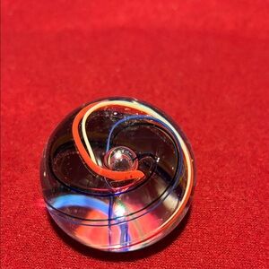 Colorful Swirl Glass Art Sphere